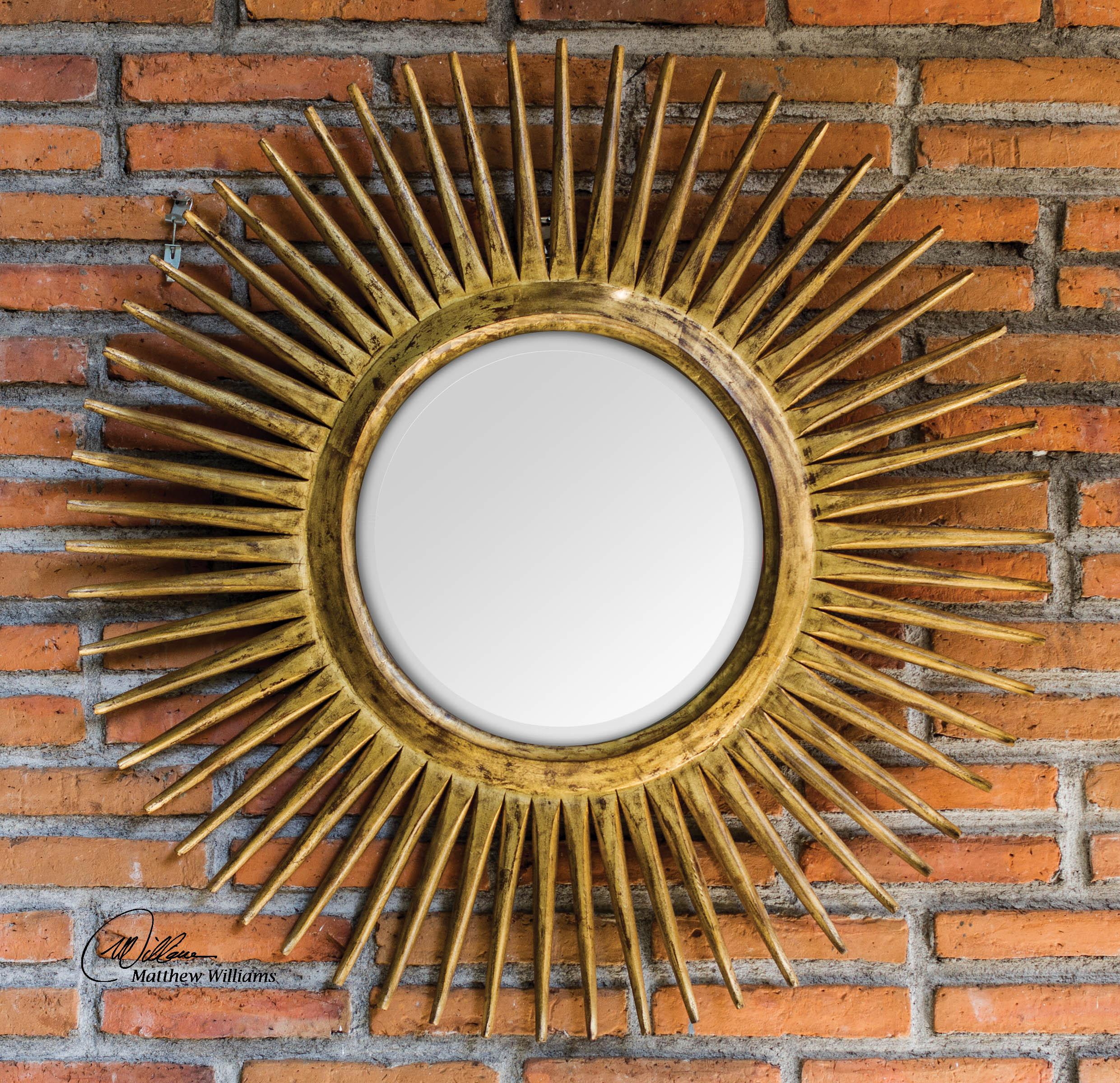 Uttermost Mirrors Destello Gold Starburst Mirror Sheely's Furniture